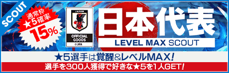日本代表レベルMAXスカウト（2025年08月）